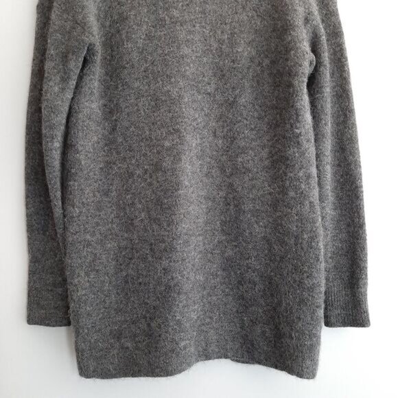 WILFRED FREE Aritzia Aronson Sweater Cardigan Fuzzy Knit Gray Sz XXS - Picture 12 of 15